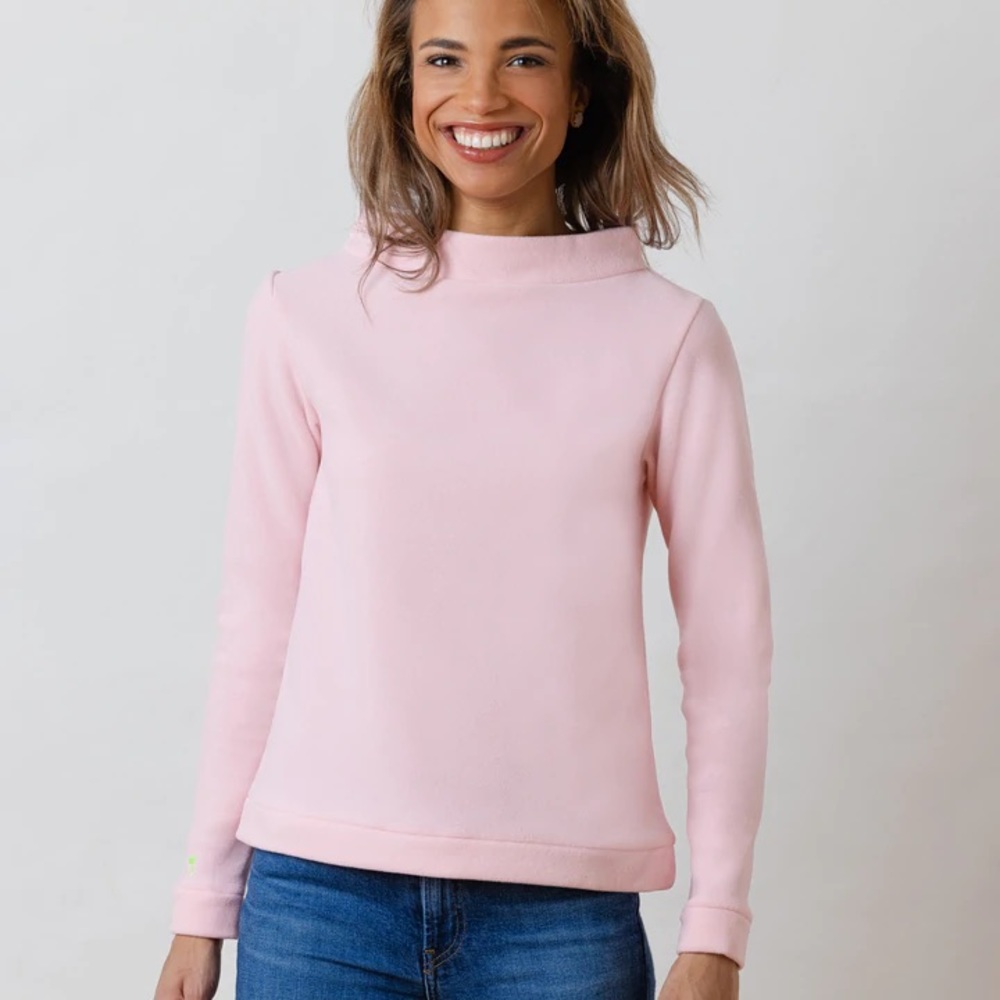 Dudley Stephens Brighton Boatneck Top Pink - Vello Fleece